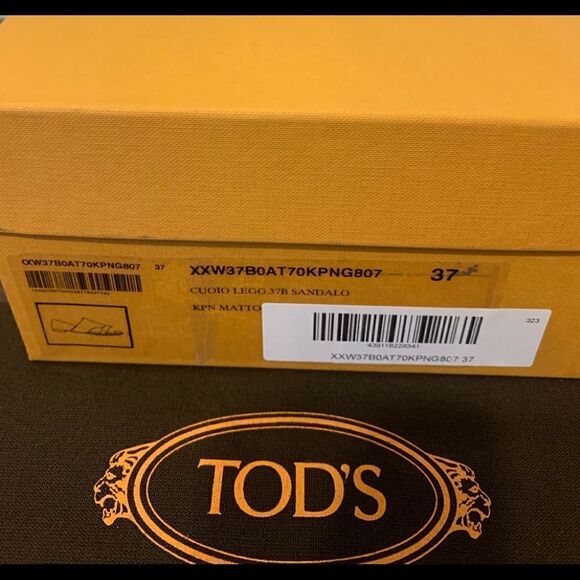 Tod’s soft leather upper/leather lining  stylish sandal size EU 37 or US 7 - Picture 7 of 10